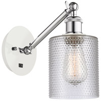 Innovations Lighting 317-1W-WPC-G112-LED Ballston Cobbleskill LED 5 inch White and Polished Chrome Sconce Wall Light thumb