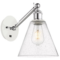 Innovations Lighting 317-1W-WPC-GBC-84-LED Ballston Cone LED 8 inch White and Polished Chrome Sconce Wall Light thumb