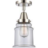 Innovations Lighting 447-1C-PN-G182-LED Franklin Restoration Canton LED 6 inch Polished Nickel Flush Mount Ceiling Light in Clear Glass photo thumbnail
