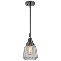Innovations Lighting 447-1S-AB-G142 Franklin Restoration Chatham 1 Light 6 inch Antique Brass Mini Pendant Ceiling Light in Clear Glass photo thumbnail