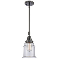 Innovations Lighting 447-1S-AB-G182 Franklin Restoration Canton 1 Light 7 inch Antique Brass Mini Pendant Ceiling Light in Clear Glass photo thumbnail