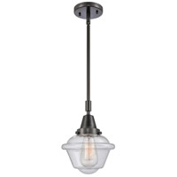 Innovations Lighting 447-1S-AC-G534 Franklin Restoration Small Oxford 1 Light 8 inch Antique Copper Mini Pendant Ceiling Light in Seedy Glass photo thumbnail