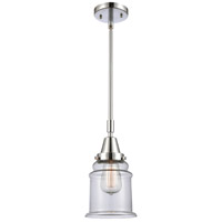 Innovations Lighting 447-1S-PC-G182-LED Franklin Restoration Canton LED 7 inch Polished Chrome Mini Pendant Ceiling Light in Clear Glass photo thumbnail