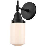 Innovations Lighting 447-1W-BK-G311-LED Caden LED 5 inch Matte Black Sconce Wall Light in Matte White Glass thumb