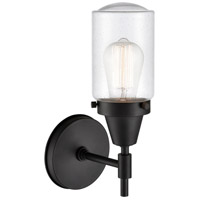 Innovations Lighting 447-1W-BK-G314-LED Caden LED 5 inch Matte Black Sconce Wall Light in Seedy Glass 447-1W-BK-G314_2.jpg thumb