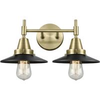 Innovations Lighting 447-2W-AB-M6-BK-LED Caden LED 17 inch Antique Brass Bath Vanity Light Wall Light thumb