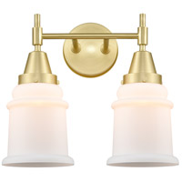 Innovations Lighting 447-2W-SB-G181-LED Caden LED 15 inch Satin Brass Bath Vanity Light Wall Light in Matte White Glass thumb