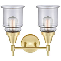 Innovations Lighting 447-2W-SB-G182-LED Caden LED 15 inch Satin Brass Bath Vanity Light Wall Light in Clear Glass 447-2W-SB-G182_2.jpg thumb