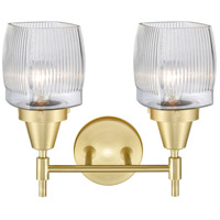 Innovations Lighting 447-2W-SB-G302-LED Caden LED 15 inch Satin Brass Bath Vanity Light Wall Light 447-2W-SB-G302_2.jpg thumb