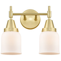 Innovations Lighting 447-2W-SB-G51 Caden 2 Light 14 inch Satin Brass Bath Vanity Light Wall Light in Matte White Glass thumb