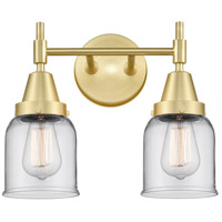 Innovations Lighting 447-2W-SB-G52 Caden 2 Light 14 inch Satin Brass Bath Vanity Light Wall Light in Clear Glass thumb
