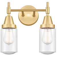 Innovations Lighting 447-2W-SG-G314-LED Caden LED 14 inch Satin Gold Bath Vanity Light Wall Light thumb