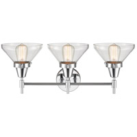 Innovations Lighting 447-3W-PC-CL-LED Caden LED 26 inch Polished Chrome Bath Vanity Light Wall Light in Clear Glass 447-3W-PC-CL_2.jpg thumb