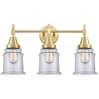 Innovations Lighting 447-3W-SB-G182 Caden 3 Light 24 inch Satin Brass Bath Vanity Light Wall Light in Clear Glass thumb