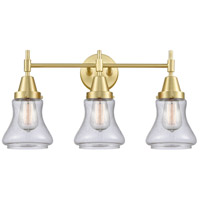 Innovations Lighting 447-3W-SB-G194-LED Caden LED 24 inch Satin Brass Bath Vanity Light Wall Light in Seedy Glass thumb