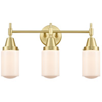 Innovations Lighting 447-3W-SB-G311-LED Caden LED 23 inch Satin Brass Bath Vanity Light Wall Light in Matte White Glass thumb