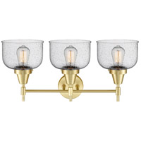 Innovations Lighting 447-3W-SB-G74-LED Caden LED 26 inch Satin Brass Bath Vanity Light Wall Light in Seedy Glass 447-3W-SB-G74_2.jpg thumb