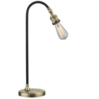 Innovations Lighting 515-1L-BAB Black Brook 22 inch 100 watt Black and Antique Brass Table Lamp Portable Light thumb