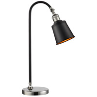Innovations Lighting 515-1L-BPN-M9BK-LED Black Brook 22 inch 3 watt Black Polished Nickel Lamp Portable Light thumb