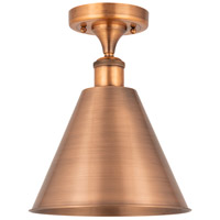 Innovations Lighting 516-1C-AC-MBC-12-AC-LED Ballston Cone LED 12 inch Antique Copper Semi-Flush Mount Ceiling Light thumb