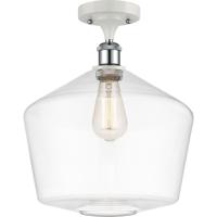Innovations Lighting 516-1C-WPC-G652-12-LED Ballston Cindyrella LED 12 inch White and Polished Chrome Semi-Flush Mount Ceiling Light in Clear Glass thumb