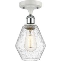 Innovations Lighting 516-1C-WPC-G654-6 Ballston Cindyrella 1 Light 6 inch White and Polished Chrome Semi-Flush Mount Ceiling Light in Incandescent, Seedy Glass thumb