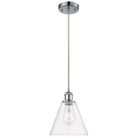 Innovations Lighting 516-1P-PC-GBC-82-LED Ballston Cone LED 8 inch Polished Chrome Mini Pendant Ceiling Light in Clear Glass thumb