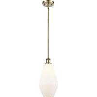 Innovations Lighting 516-1S-AB-G651-7-LED Ballston Cindyrella LED 7 inch Antique Brass Mini Pendant Ceiling Light in Matte White Glass thumb