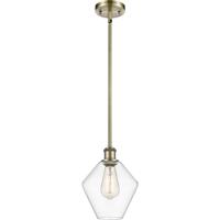 Innovations Lighting 516-1S-AB-G652-8-LED Ballston Cindyrella LED 8 inch Antique Brass Mini Pendant Ceiling Light in Clear Glass thumb