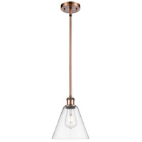 Innovations Lighting 516-1S-AC-GBC-82 Ballston Cone 1 Light 8 inch Antique Copper Mini Pendant Ceiling Light in Clear Glass thumb