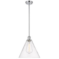 Innovations Lighting 516-1S-PC-GBC-122-LED Ballston Cone LED 12 inch Polished Chrome Mini Pendant Ceiling Light in Clear Glass thumb