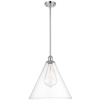 Innovations Lighting 516-1S-PC-GBC-162-LED Ballston Cone LED 16 inch Polished Chrome Pendant Ceiling Light in Clear Glass thumb