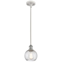 Innovations Lighting 516-1S-WPC-G1214-6-LED Ballston Small Twisted Swirl LED 6 inch White and Polished Chrome Pendant Ceiling Light, Ballston thumb