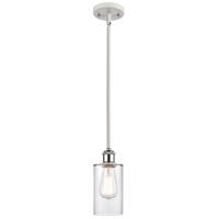 Innovations Lighting 516-1S-WPC-G802-LED Ballston Clymer LED 4 inch White and Polished Chrome Pendant Ceiling Light in Clear Glass, Ballston thumb