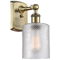 Innovations Lighting 516-1W-AB-G112-LED Ballston Cobbleskill LED 5 inch Antique Brass Sconce Wall Light in Clear Glass, Ballston thumb