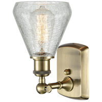 Innovations Lighting 516-1W-AB-G275-LED Ballston Conesus LED 6 inch Antique Brass Sconce Wall Light in Clear Crackle Glass, Ballston 516-1W-AB-G275_2.jpg thumb