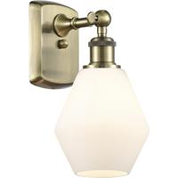 Innovations Lighting 516-1W-AB-G651-6 Ballston Cindyrella 1 Light 6 inch Antique Brass Sconce Wall Light in Incandescent, Matte White Glass thumb