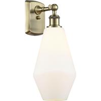Innovations Lighting 516-1W-AB-G651-7 Ballston Cindyrella 1 Light 7 inch Antique Brass Sconce Wall Light in Incandescent, Matte White Glass thumb