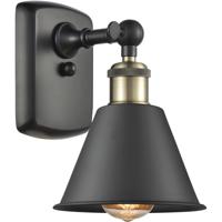 Innovations Lighting 516-1W-BAB-M8-LED Ballston Smithfield LED 7 inch Black Antique Brass Sconce Wall Light, Ballston thumb