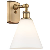 Innovations Lighting 516-1W-BB-GBC-81 Ballston Cone 1 Light 8 inch Brushed Brass Sconce Wall Light in Matte White Glass thumb