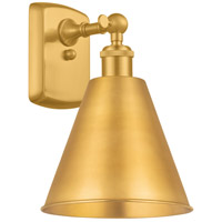 Innovations Lighting 516-1W-AB-MBC-8-AB-LED Ballston Cone LED 8 inch Antique Brass Sconce Wall Light thumb