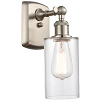 Innovations Lighting 516-1W-SN-G802-LED Ballston Clymer LED 4 inch Brushed Satin Nickel Sconce Wall Light in Clear Glass, Ballston thumb