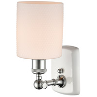 Innovations Lighting 516-1W-WPC-G111 Ballston Cobbleskill 1 Light 5 inch White and Polished Chrome Sconce Wall Light in Matte White Glass, Ballston 516-1W-WPC-G111_2.jpg thumb