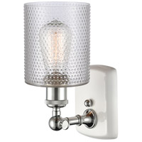 Innovations Lighting 516-1W-WPC-G112 Ballston Cobbleskill 1 Light 5 inch White and Polished Chrome Sconce Wall Light in Clear Glass, Ballston 516-1W-WPC-G112_2.jpg thumb