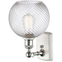 Innovations Lighting 516-1W-WPC-G1214-8-LED Ballston Twisted Swirl LED 8 inch White and Polished Chrome Sconce Wall Light, Ballston 516-1W-WPC-G1214-8_2.jpg thumb