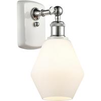 Innovations Lighting 516-1W-WPC-G651-6 Ballston Cindyrella 1 Light 6 inch White and Polished Chrome Sconce Wall Light in Incandescent, Matte White Glass thumb