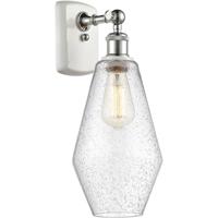 Innovations Lighting 516-1W-WPC-G654-7 Ballston Cindyrella 1 Light 7 inch White and Polished Chrome Sconce Wall Light in Incandescent, Seedy Glass thumb