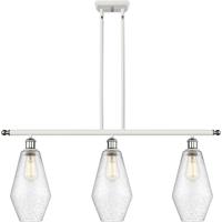 Innovations Lighting 516-3I-WPC-G654-7-LED Ballston Cindyrella LED 36 inch White and Polished Chrome Island Light Ceiling Light in Seedy Glass thumb