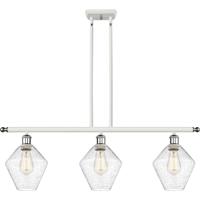Innovations Lighting 516-3I-WPC-G654-8-LED Ballston Cindyrella LED 36 inch White and Polished Chrome Island Light Ceiling Light in Seedy Glass thumb