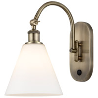 Innovations Lighting 518-1W-AB-GBC-81-LED Ballston Cone LED 8 inch Antique Brass Sconce Wall Light thumb